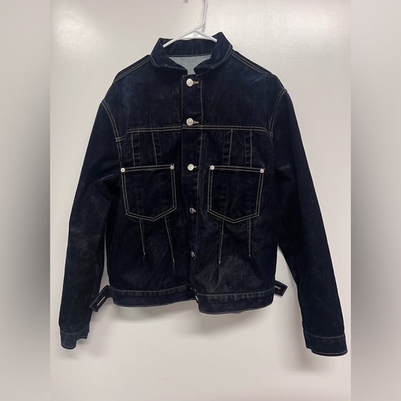 [RARE] Velvet Dark Indigo “Denim Jacket” with Contrast Stitching.